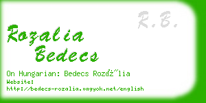rozalia bedecs business card